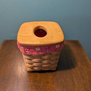Longaberger Tissue box New, no tags